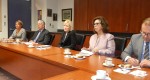 Their Royal Highnesses in the visit to Carleton University - in discussion with Dr. Rosanne Runte, President of Carleton University