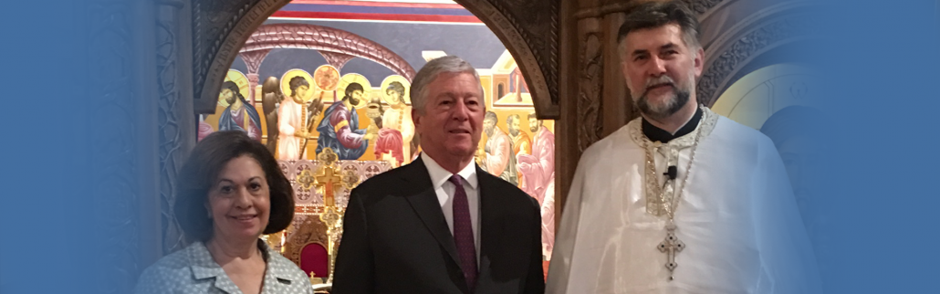 ROYAL COUPLE AT THE DIVINE LITURGY AND HUMANITARIAN LUNCHEON AT ST. SAVA SERBIAN ORTHODOX CATHEDRAL