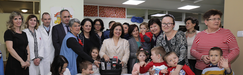 CROWN PRINCESS KATHERINE DELIVERED A NEONATAL HEARING SCREENING EQUIPMENT TO THE CLINICAL CENTER OF SERBIA