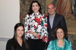 HRH with Mrs. Tamara Vucic, first lady, opera singer Jadranka Jovanovic and guitarist Nemanja Bogunovic