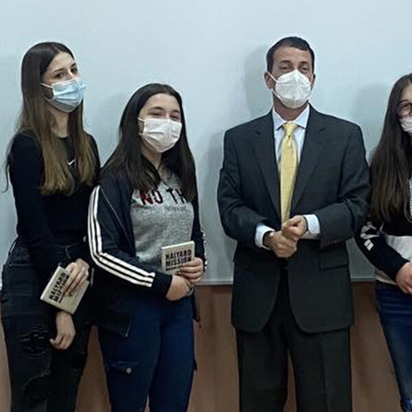 Donation to Zivko Tomic Elementary School in Donja Satornja, Topola