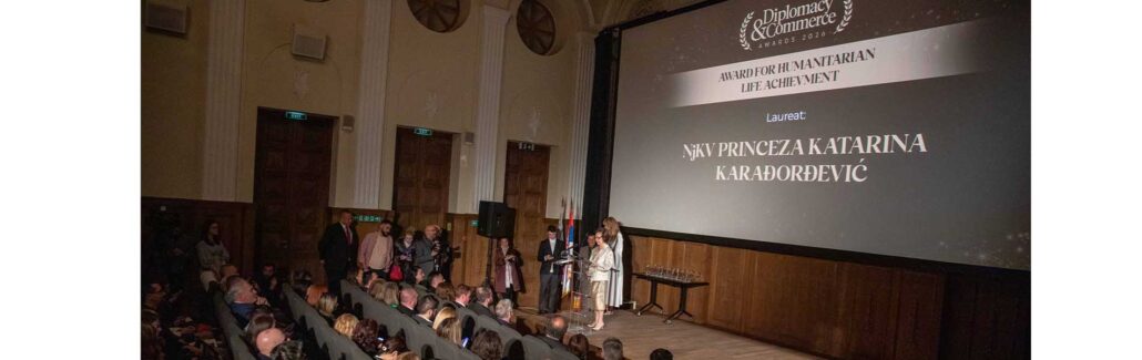 CROWN PRINCESS KATHERINE RECEIVES DIPLOMACY AND COMMERCE HUMANITARIAN LIFE ACHIEVEMENT AWARD